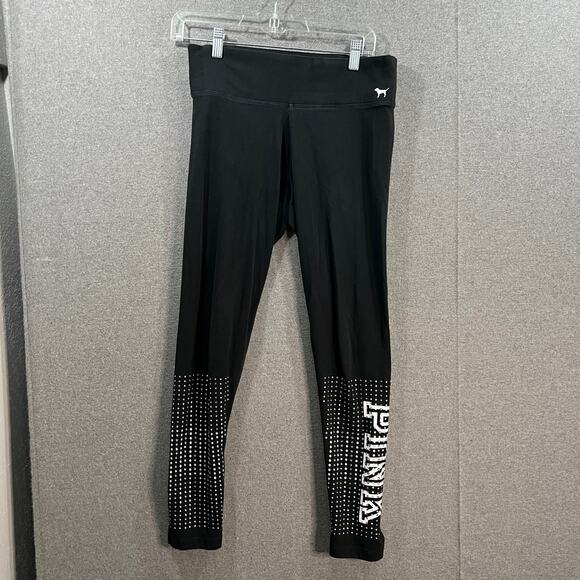 PINK Women's Black Legging Size M - Picture 1 of 8